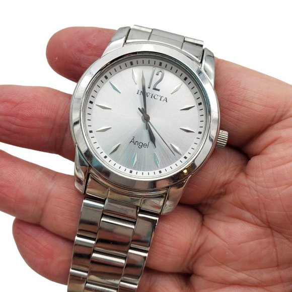Invicta Angel 17419 Womens Silver Stainless Steel Analog Dial Quartz Watch RQ370 - Picture 3 of 11